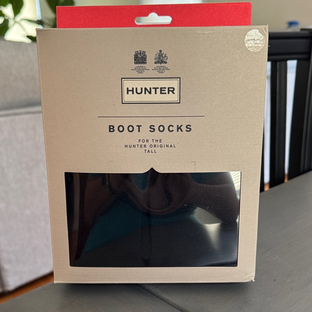 Hunter Black Boot Socks size Large